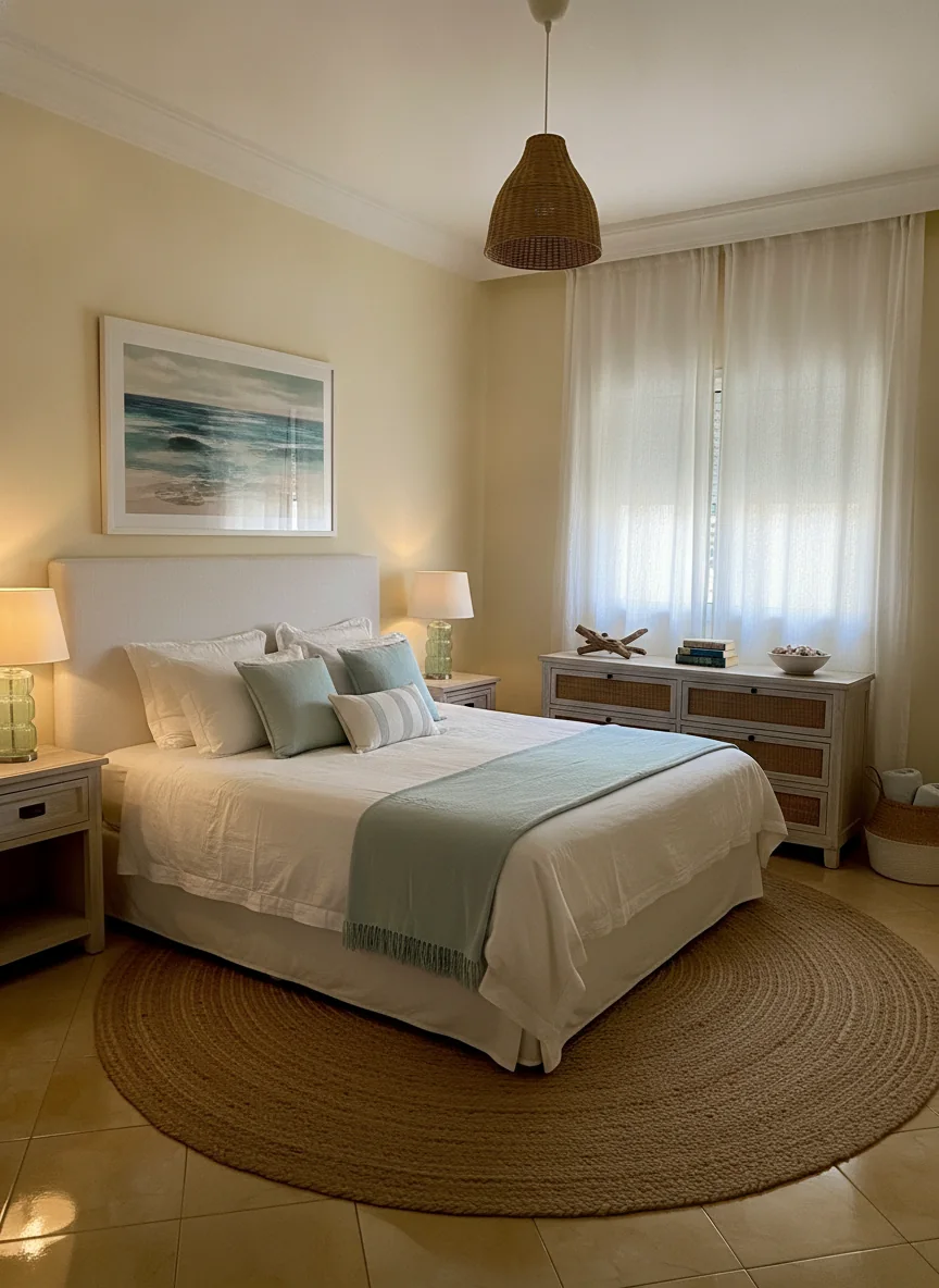 The same bedroom in the Coastal Breeze style